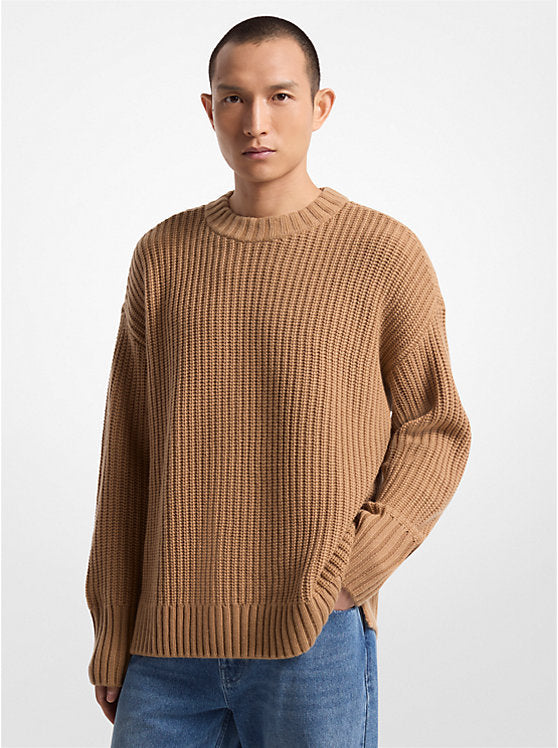 Michael Kors Ribbed Wool and Cashmere Blend Sweater