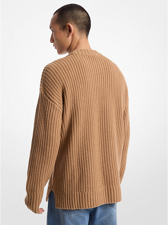 Michael Kors Ribbed Wool and Cashmere Blend Sweater