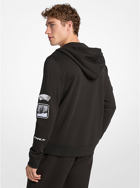 Michael Kors Embellished Cotton Zip-Up Hoodie