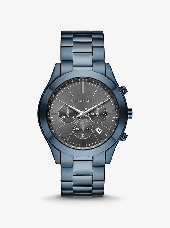Michael Kors Oversized Slim Runway Blue-Tone Watch