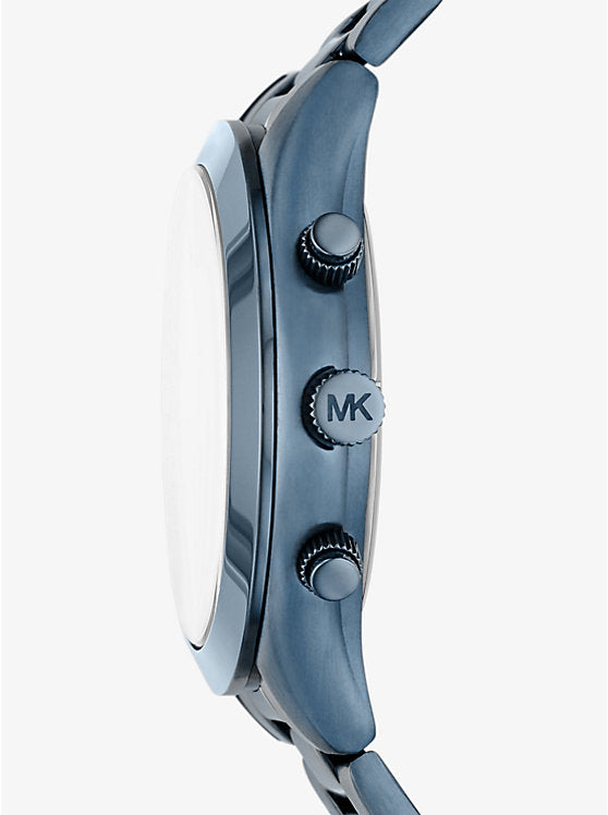 Michael Kors Oversized Slim Runway Blue-Tone Watch