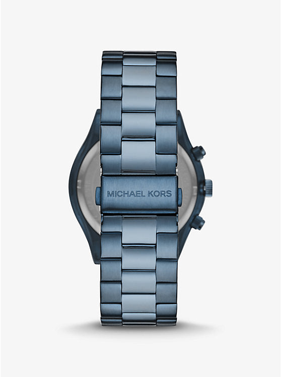 Michael Kors Oversized Slim Runway Blue-Tone Watch