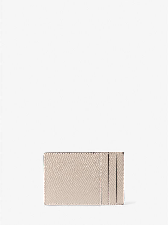 Michael Kors Edison Scratch-Resistant Crossgrain Leather Card Case