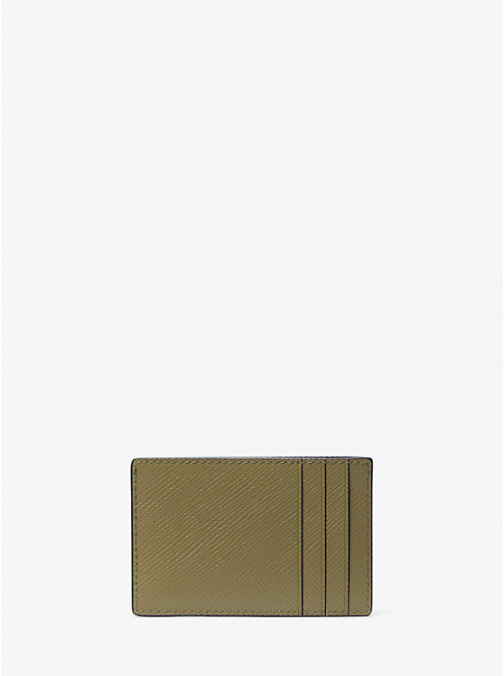 Michael Kors Edison Scratch-Resistant Crossgrain Leather Card Case