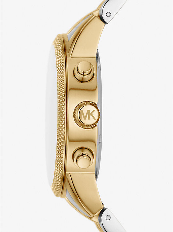 Michael Kors Outlet Oversized Hutton Two-Tone Watch
