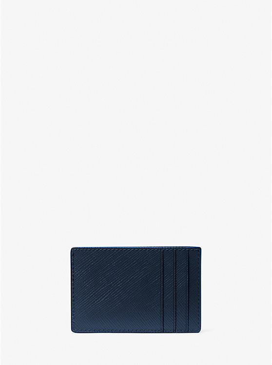 Michael Kors Edison Scratch-Resistant Crossgrain Leather Card Case