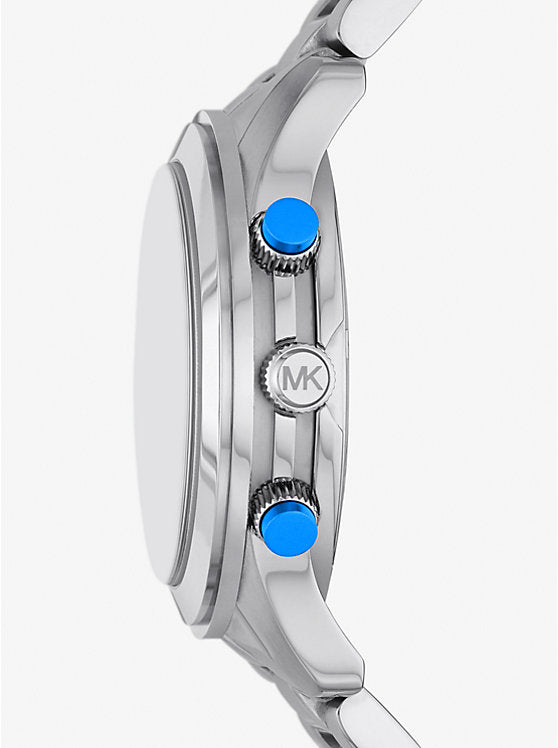 Michael Kors Watch Hunger Stop Oversized Runway Silver-Tone Watch