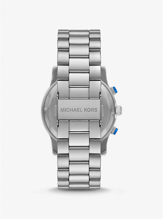 Michael Kors Watch Hunger Stop Oversized Runway Silver-Tone Watch