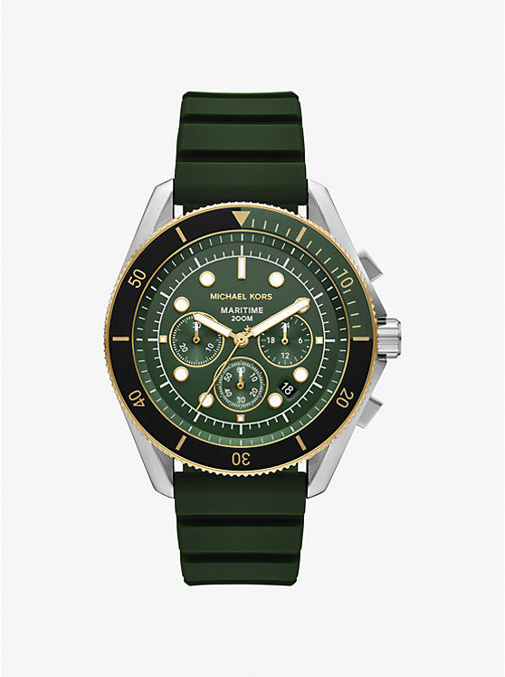Michael Kors Oversized Maritime Two-Tone and Silicone Watch