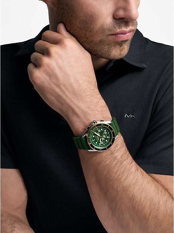Michael Kors Oversized Maritime Two-Tone and Silicone Watch