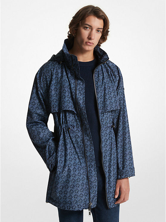 Michael Kors Empire Signature Logo Print Woven Anorak