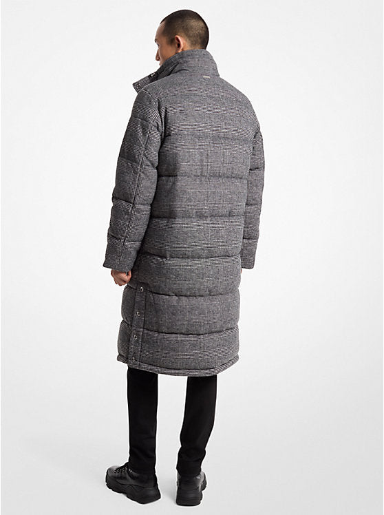 Michael Kors  Prince Of Wales Quilted Puffer Coat