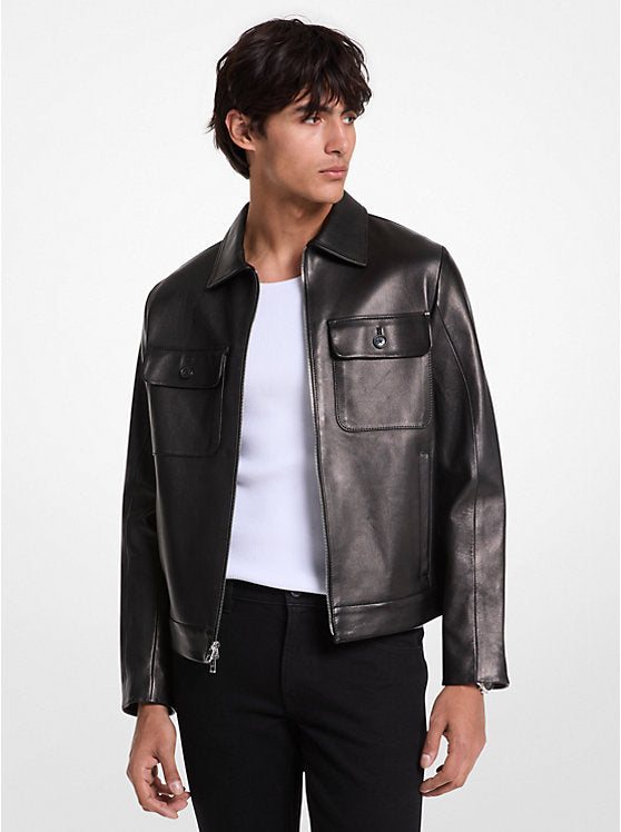 Michael Kors Bonded Leather Jacket