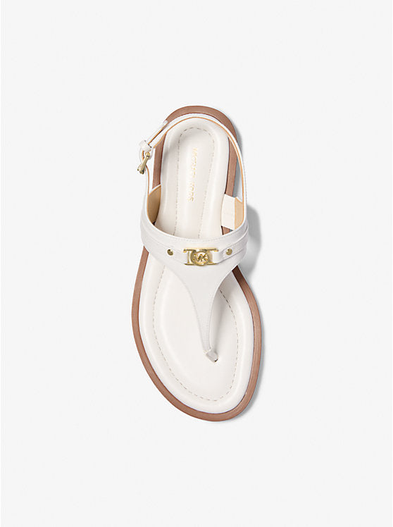 Michael Kors Mandy Leather T-Strap Sandal