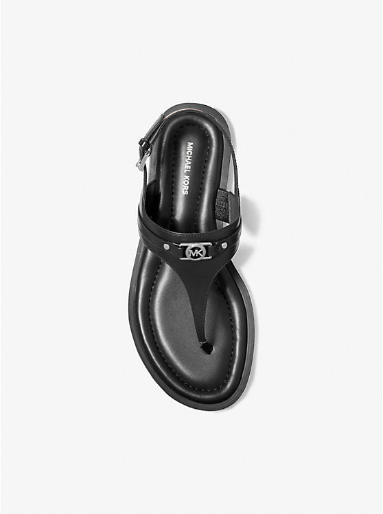 Michael Kors Mandy Leather T-Strap Sandal