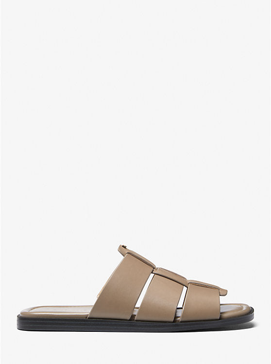 Michael Kors Indy Leather Slide Sandal
