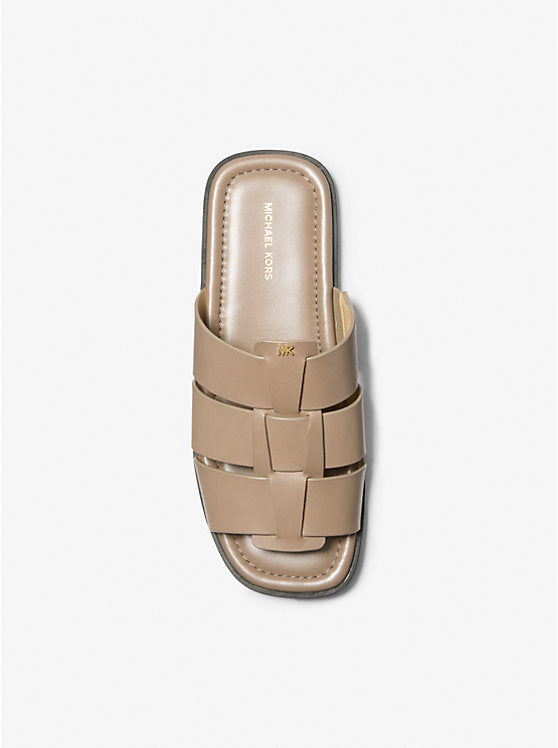 Michael Kors Indy Leather Slide Sandal
