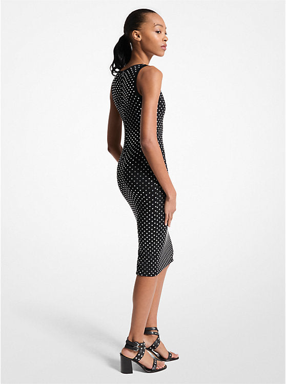 Michael Kors Studded Viscose Blend Midi Dress