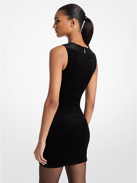 Michael Kors Smocked Velvet Dress