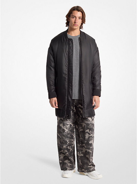 Michael Kors Satin Ciré Bomber Jacket