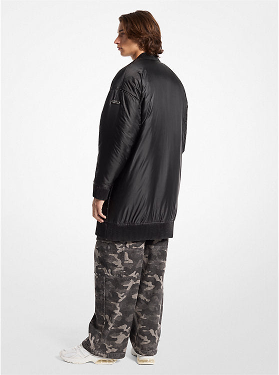 Michael Kors Satin Ciré Bomber Jacket