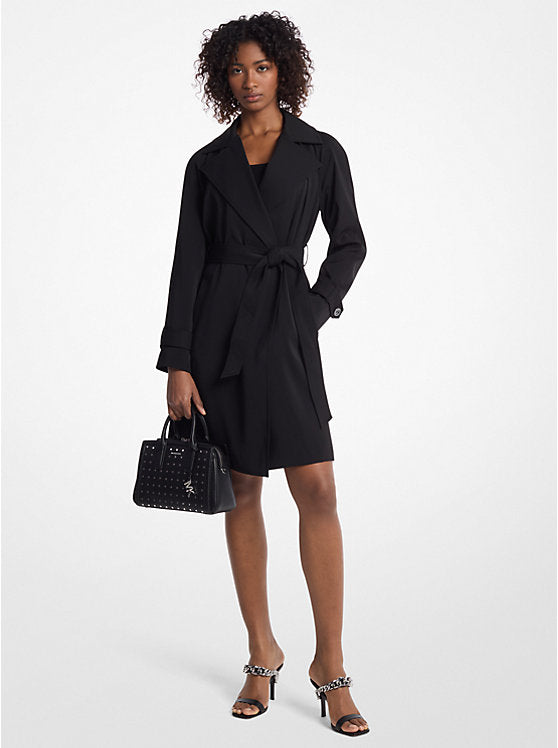 Michael Kors Draped Woven Trench Coat