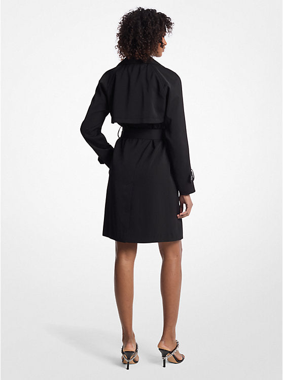 Michael Kors Draped Woven Trench Coat