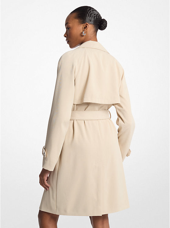 Michael Kors Draped Woven Trench Coat