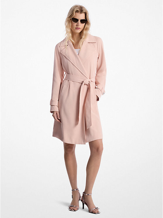 Michael Kors Draped Woven Trench Coat