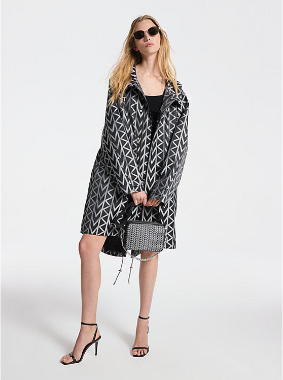 Michael Kors MK2000 Logo Jacquard Oversized Parka