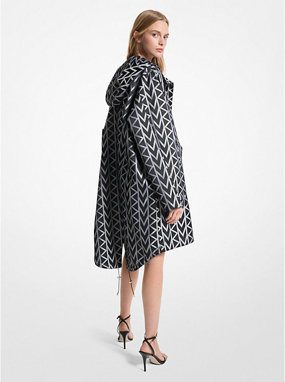 Michael Kors MK2000 Logo Jacquard Oversized Parka