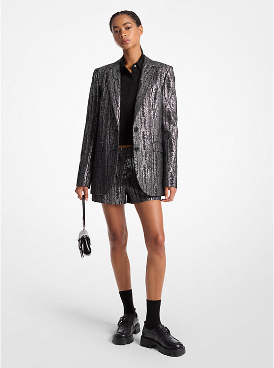 Michael Kors Metallic Moiré Blazer