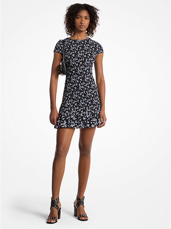 Michael Kors Floral Print Georgette Dress