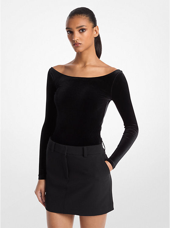 Michael Kors Stretch Velvet Bodysuit