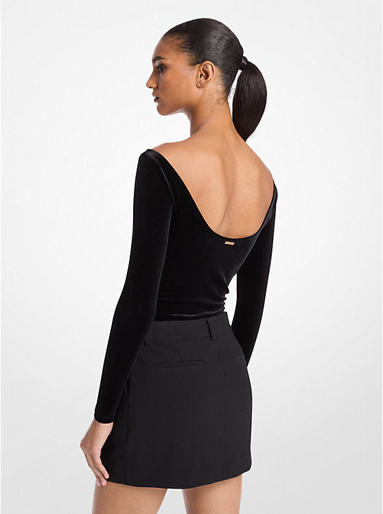 Michael Kors Stretch Velvet Bodysuit