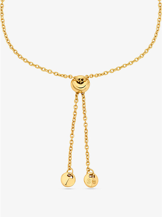 Michael Kors Fulton Precious Metal-Plated Sterling Silver Slider Bracelet