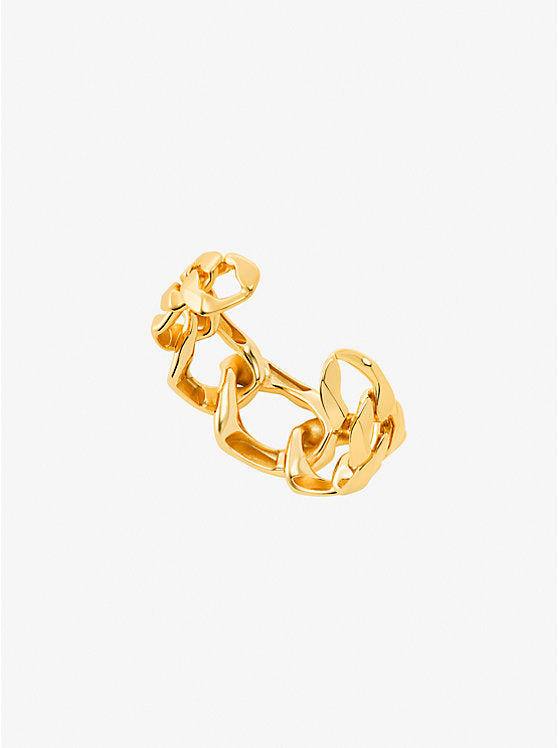 Michael Kors Precious-Metal Plated Brass Curb-Chain Cuff