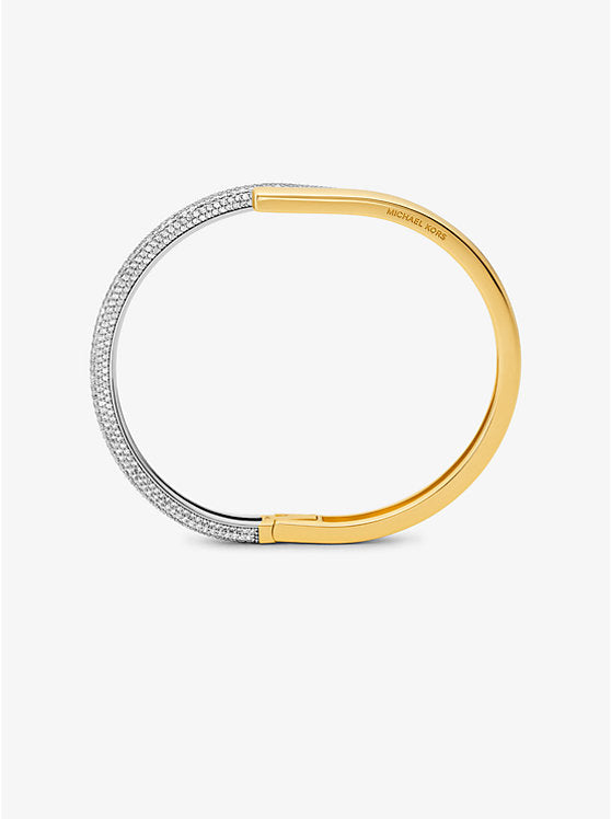Michael Kors Precious Metal-Plated Pavé Sterling Silver Bangle