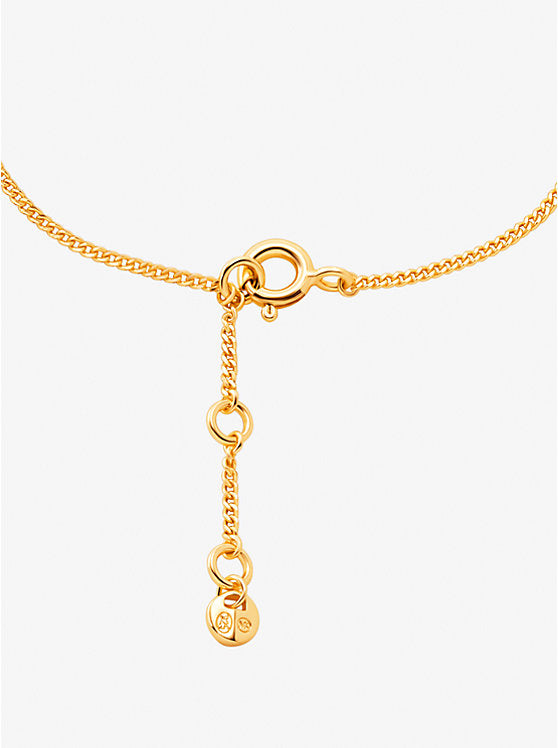 Michael Kors Precious Metal-Plated Sterling Silver Logo Bracelet