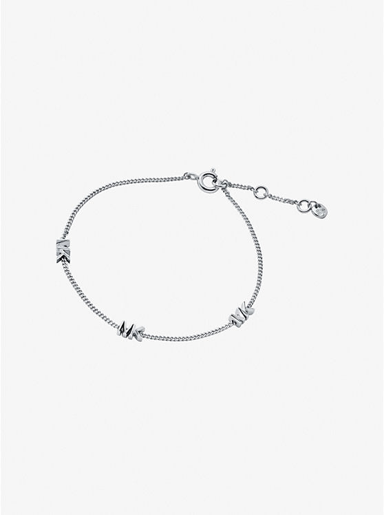 Michael Kors Precious Metal-Plated Sterling Silver Logo Bracelet