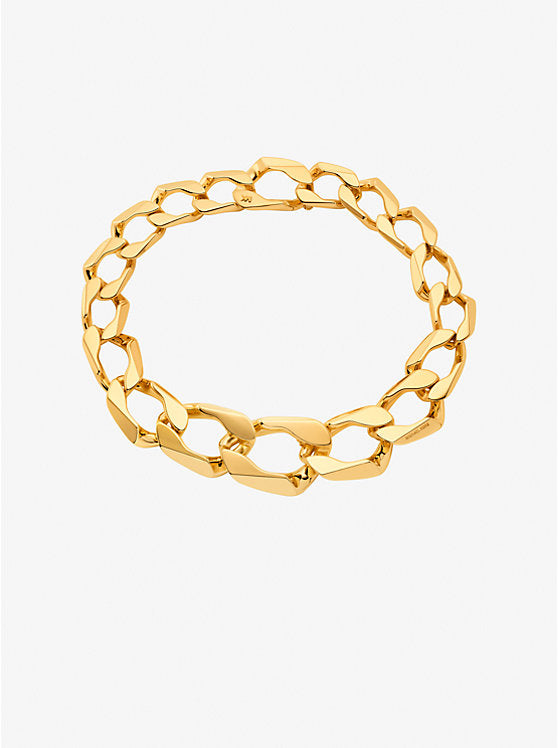 Michael Kors Precious-Metal Plated Brass Curb Link Necklace