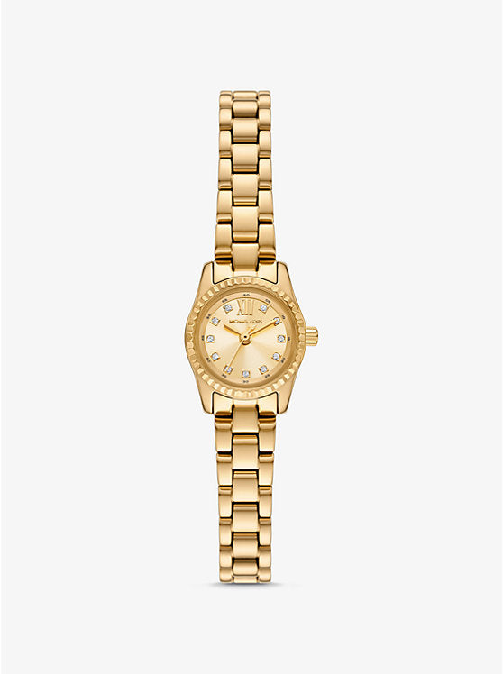 Michael Kors Mini Lexington Pavé Gold-Tone Watch
