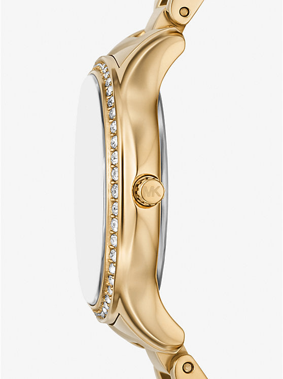 Michael Kors Mini Sage Pavé Gold-Tone Watch