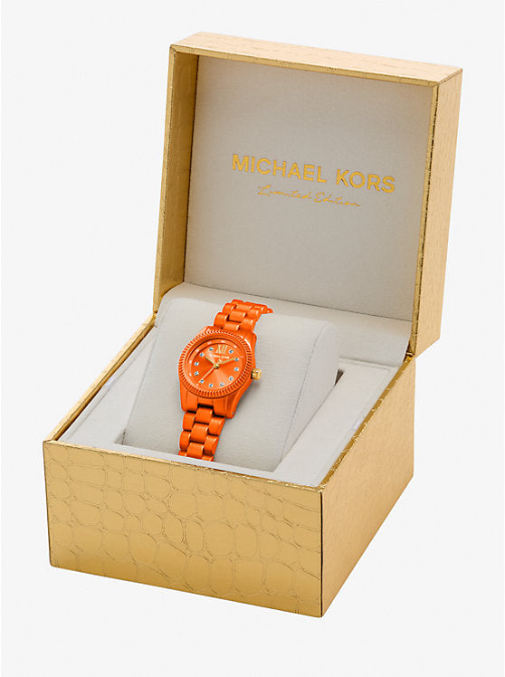 Michael Kors Limited-Edition Petite Lexington Orange-Tone Watch