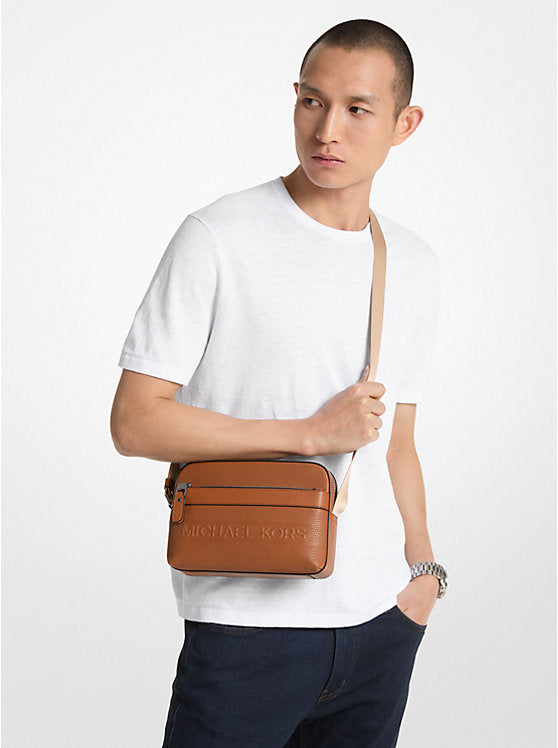 Michael Kors Hudson Pebbled Leather Utility Crossbody Bag