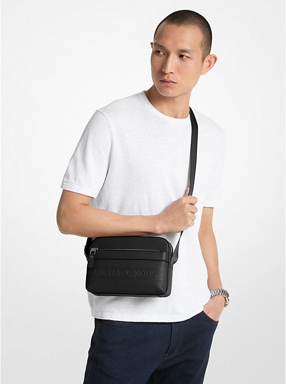 Michael Kors Hudson Pebbled Leather Utility Crossbody Bag