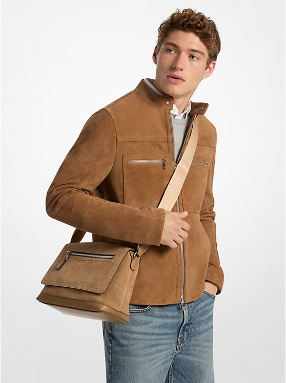 Michael Kors Hudson Small Suede Messenger Bag