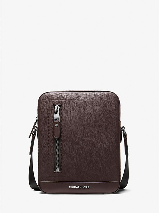 Michael Kors Hudson Pebbled Leather Flight Bag
