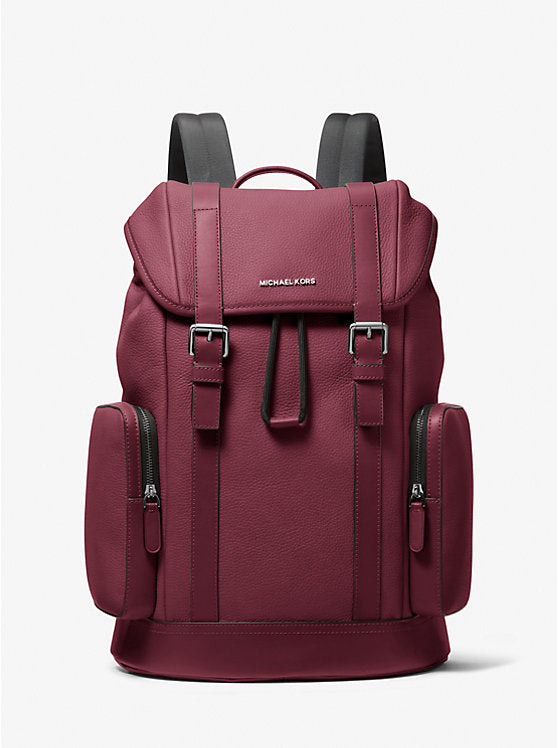 Michael Kors Mens Hudson Pebbled Leather Backpack