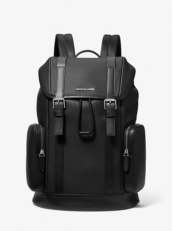Michael Kors Mens Hudson Pebbled Leather Backpack